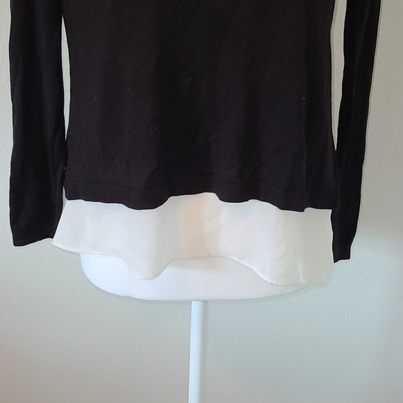 H&M black white split back sweater - Picture 2 of 9
